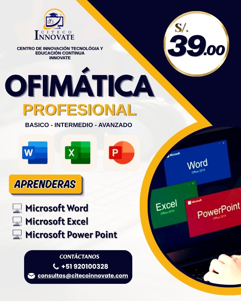 CURSO DE OFIMÁTICA PROFESIONAL